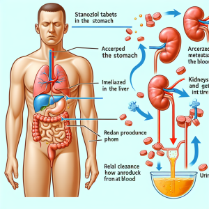 Renal clearance of stanozololo compresse