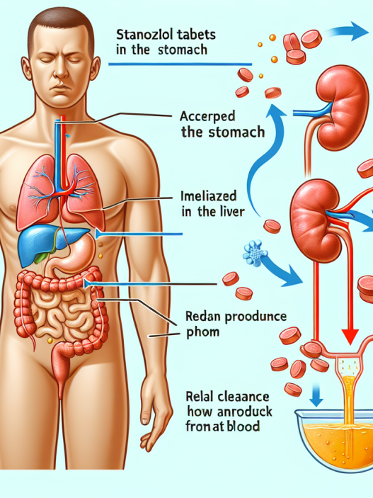 Renal clearance of stanozololo compresse