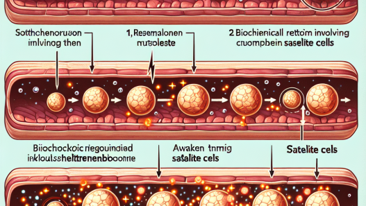 Satellite cell activation by methyltrenbolone