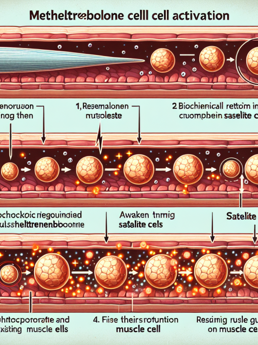 Satellite cell activation by methyltrenbolone